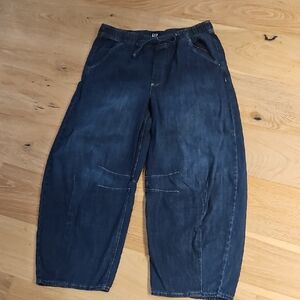 GAP Women's Mid Rise Ultrasoft Easy Horseshoe Jeans